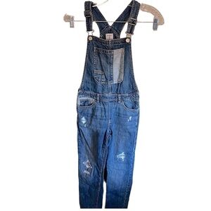 Gap Girls Girlfriend Mixed Denim Overalls